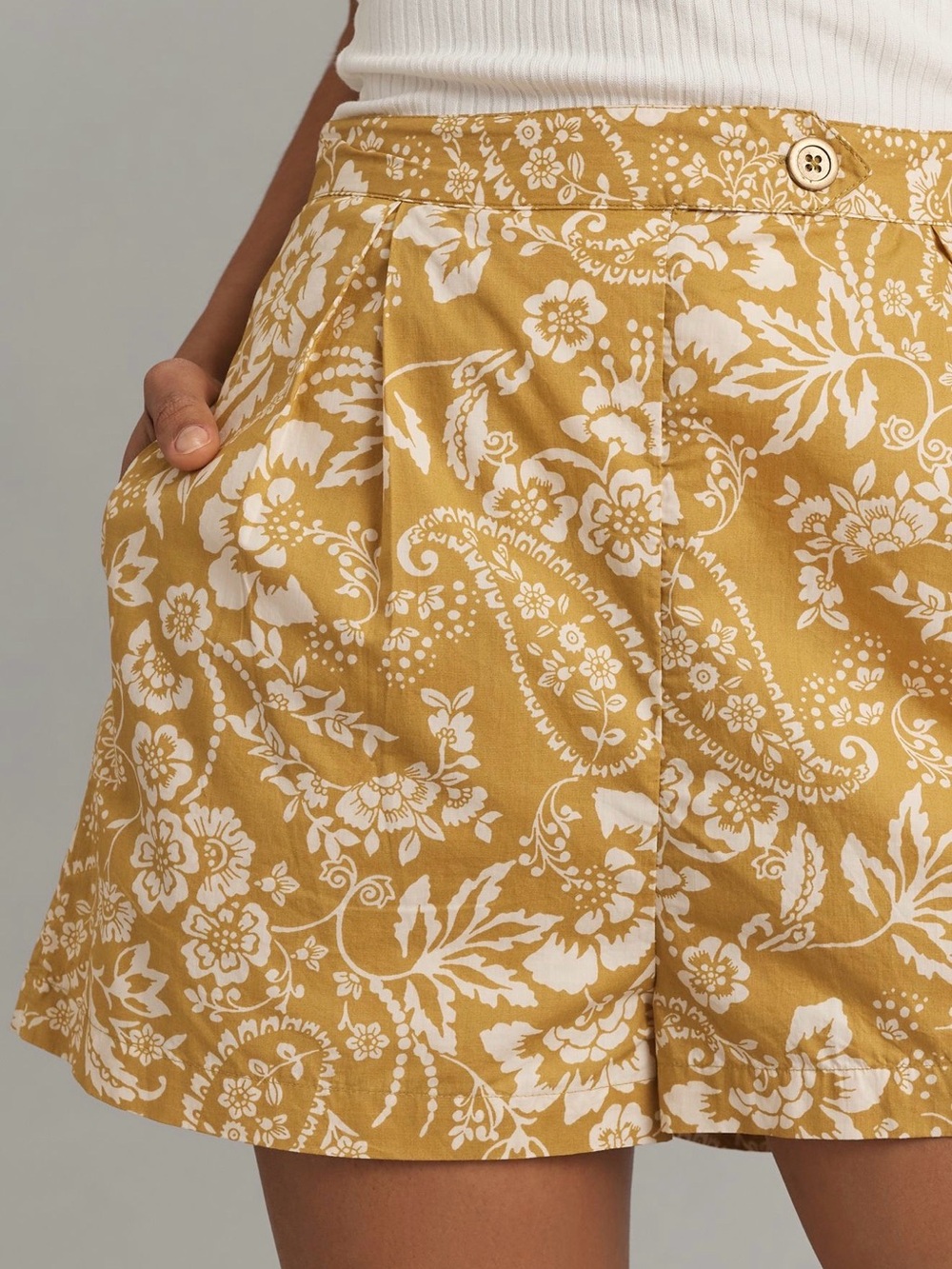 Maeve Pleated Poplin Shorts